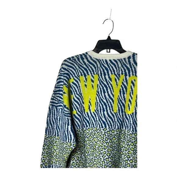 1370. SPIRIT JETSEY “NEW YORK” LONG SLEEVE TOP OVERSIZED XSMALL‎ ANIMAL PRINT - Picture 9 of 10